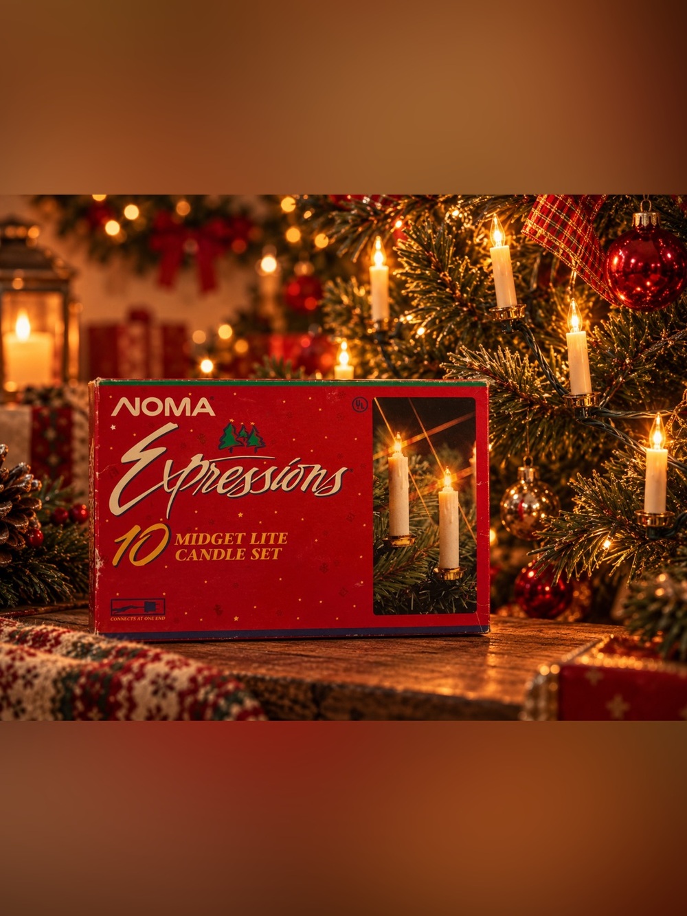 NOMA Expressions 10 Midget Lite Candle Set - Red